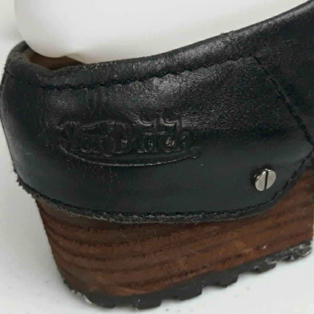 Von Dutch Dalia Black Slide On Mules Size 6 - Picture 5 of 6
